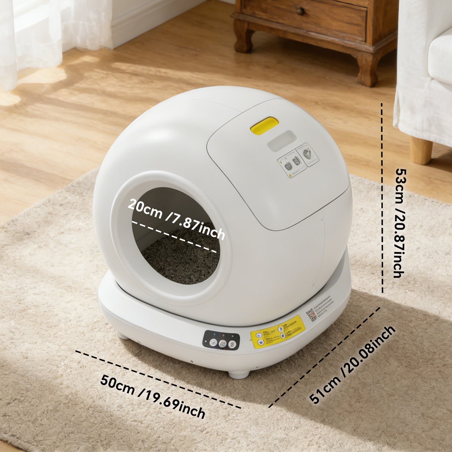 78L Large Self-Cleaning Cat Litter Box | Auto-Sensing, Gravity-Sensing, App Control