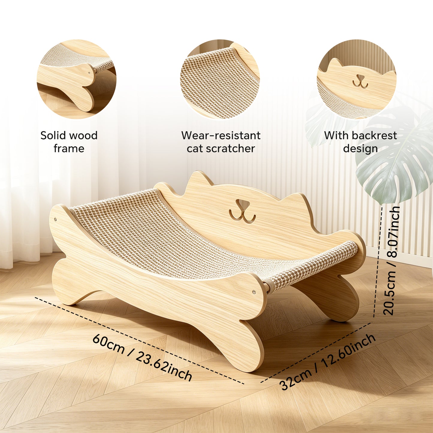 Cat-shaped Sisal Scratcher Lounge Chair