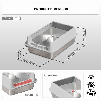 Stainless Steel Cat Litter Box