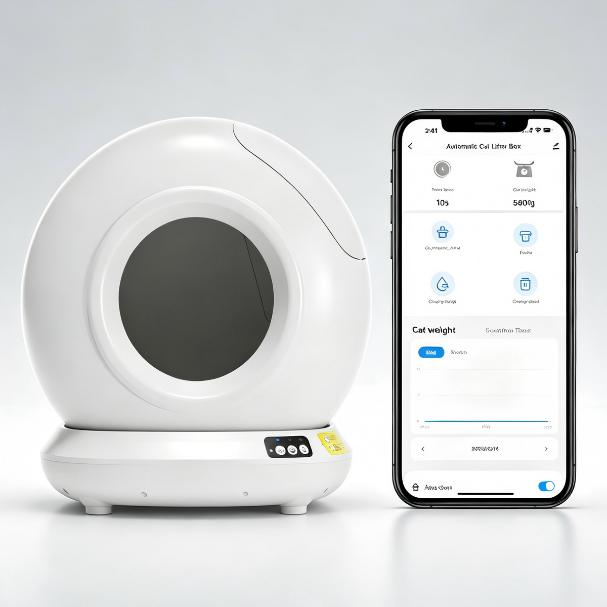 78L Large Self-Cleaning Cat Litter Box | Auto-Sensing, Gravity-Sensing, App Control
