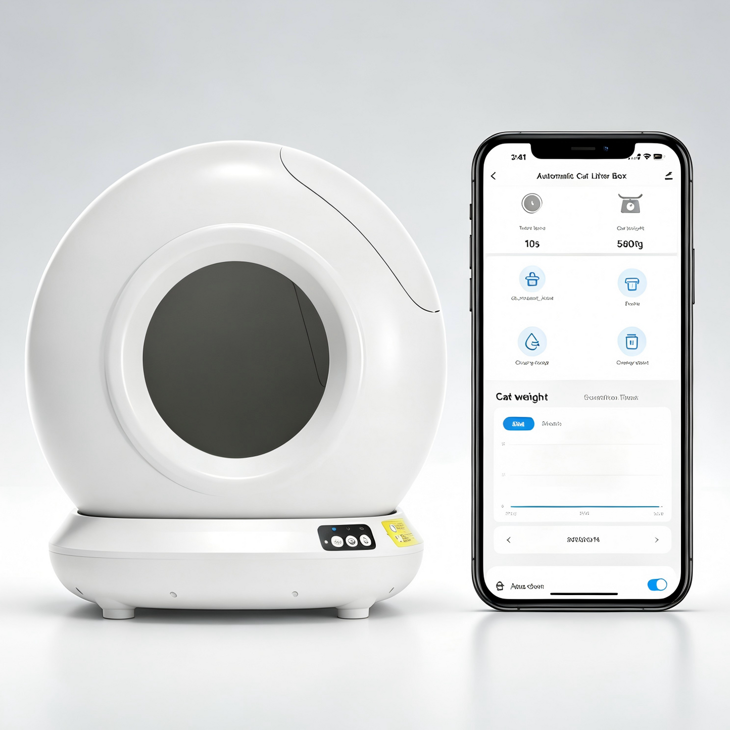 78L Large Self-Cleaning Cat Litter Box | Auto-Sensing, Gravity-Sensing, App Control