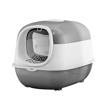 Cat Litter Box for Large Cats with 180 Degree Flip Lid