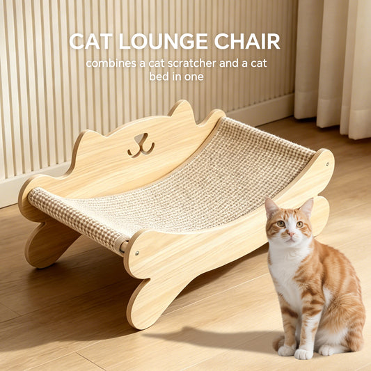 Cat-shaped Sisal Scratcher Lounge Chair