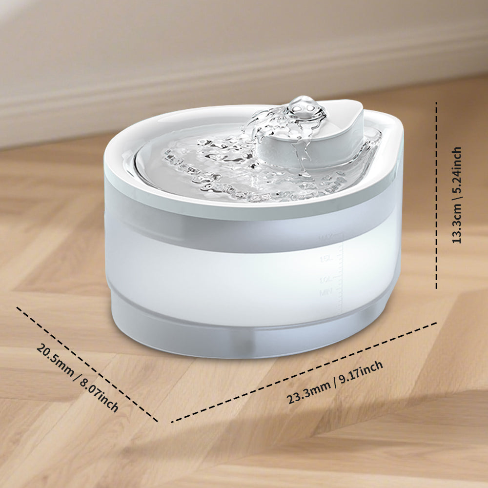 LED Pet Water Fountain with Ultra-Quiet Pump
