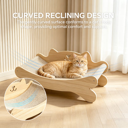 Cat-shaped Sisal Scratcher Lounge Chair