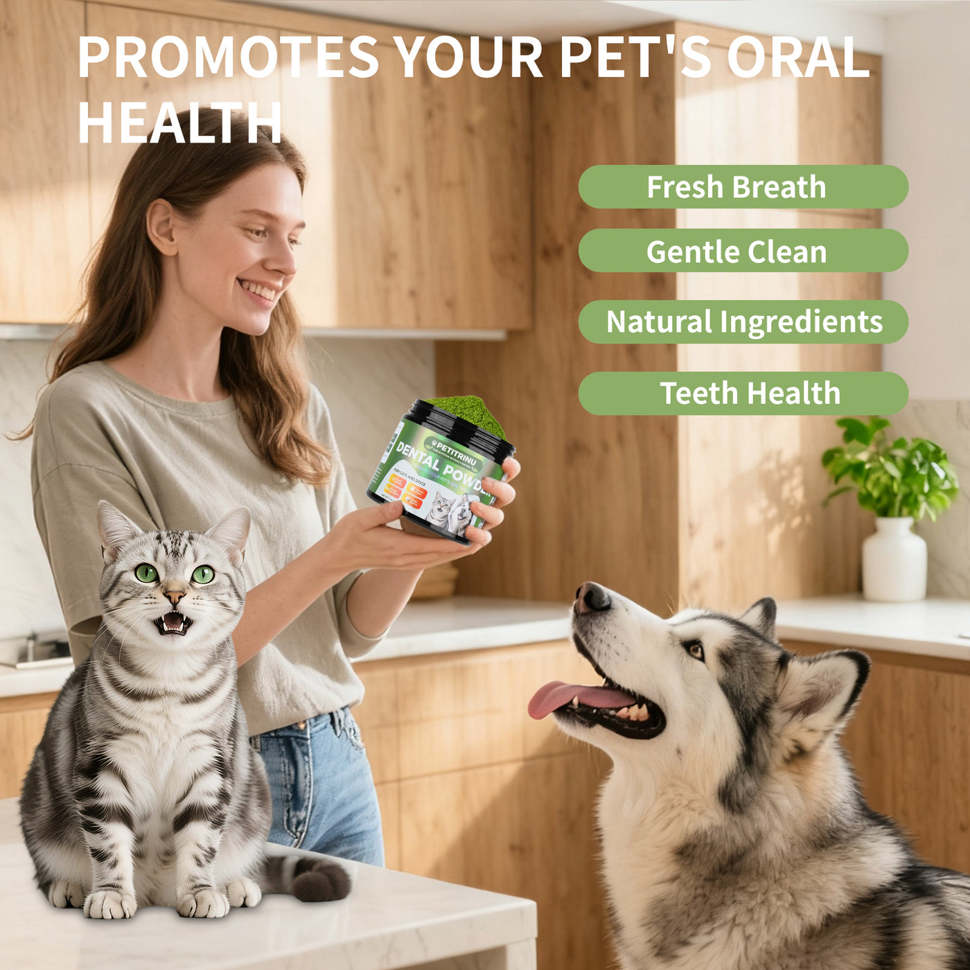 Fresh Breath Dental Powder for Dogs (5.29 OZ / 150G)