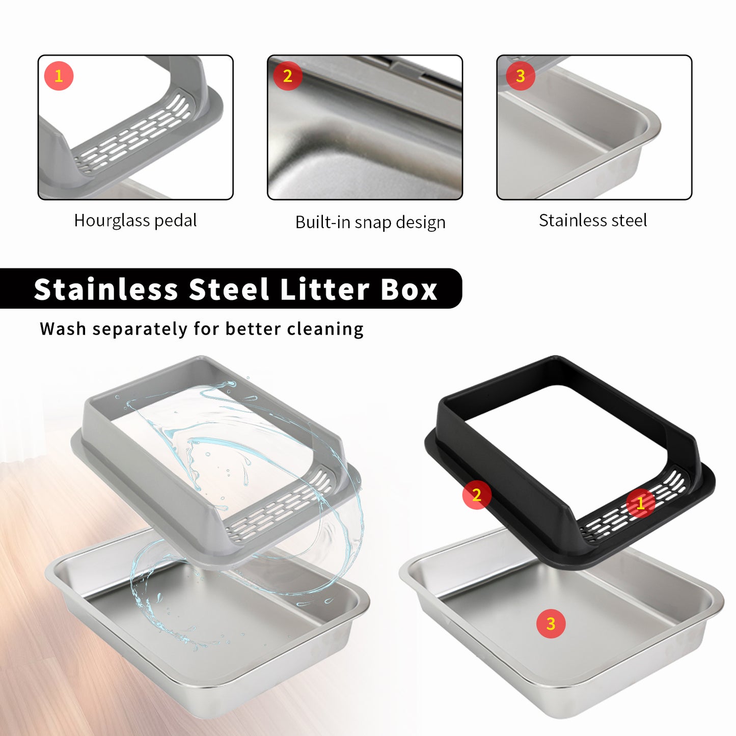 Stainless Steel Cat Litter Box