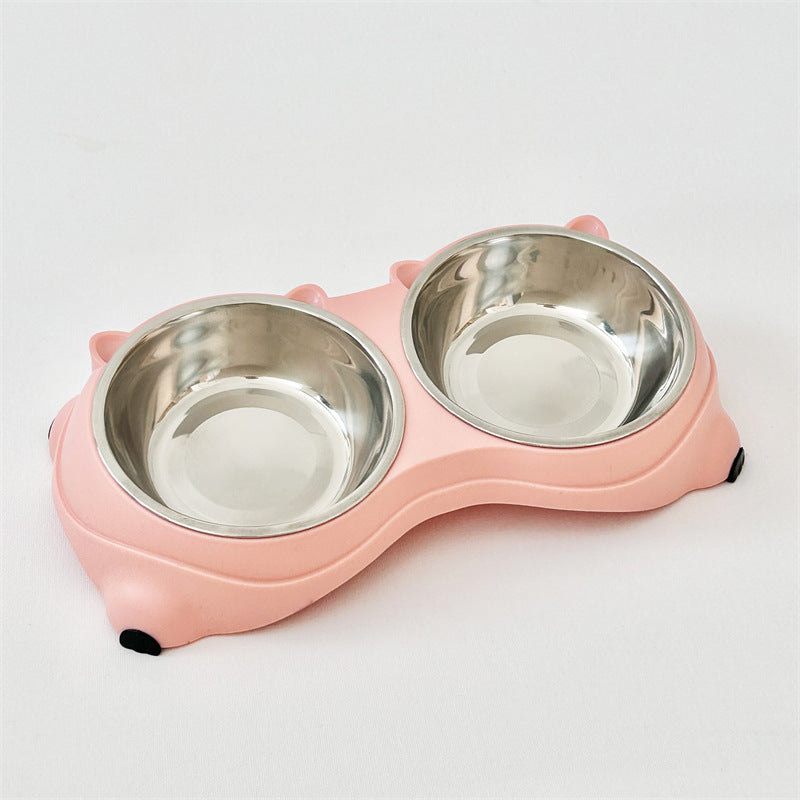 Macaron Stainless Steel Double Pet Bowl