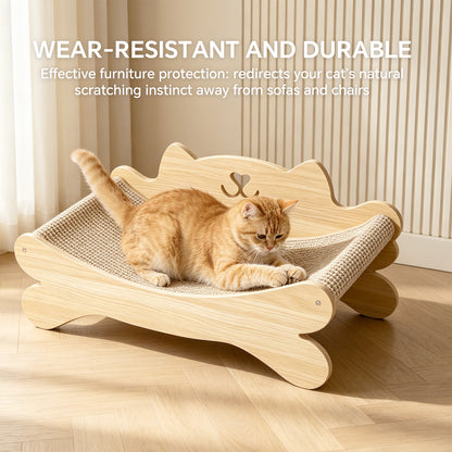 Cat-shaped Sisal Scratcher Lounge Chair
