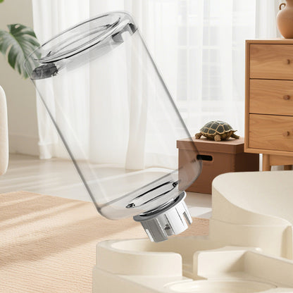 Large 2-in-1 Transparent Pet Feeder & Water Dispenser