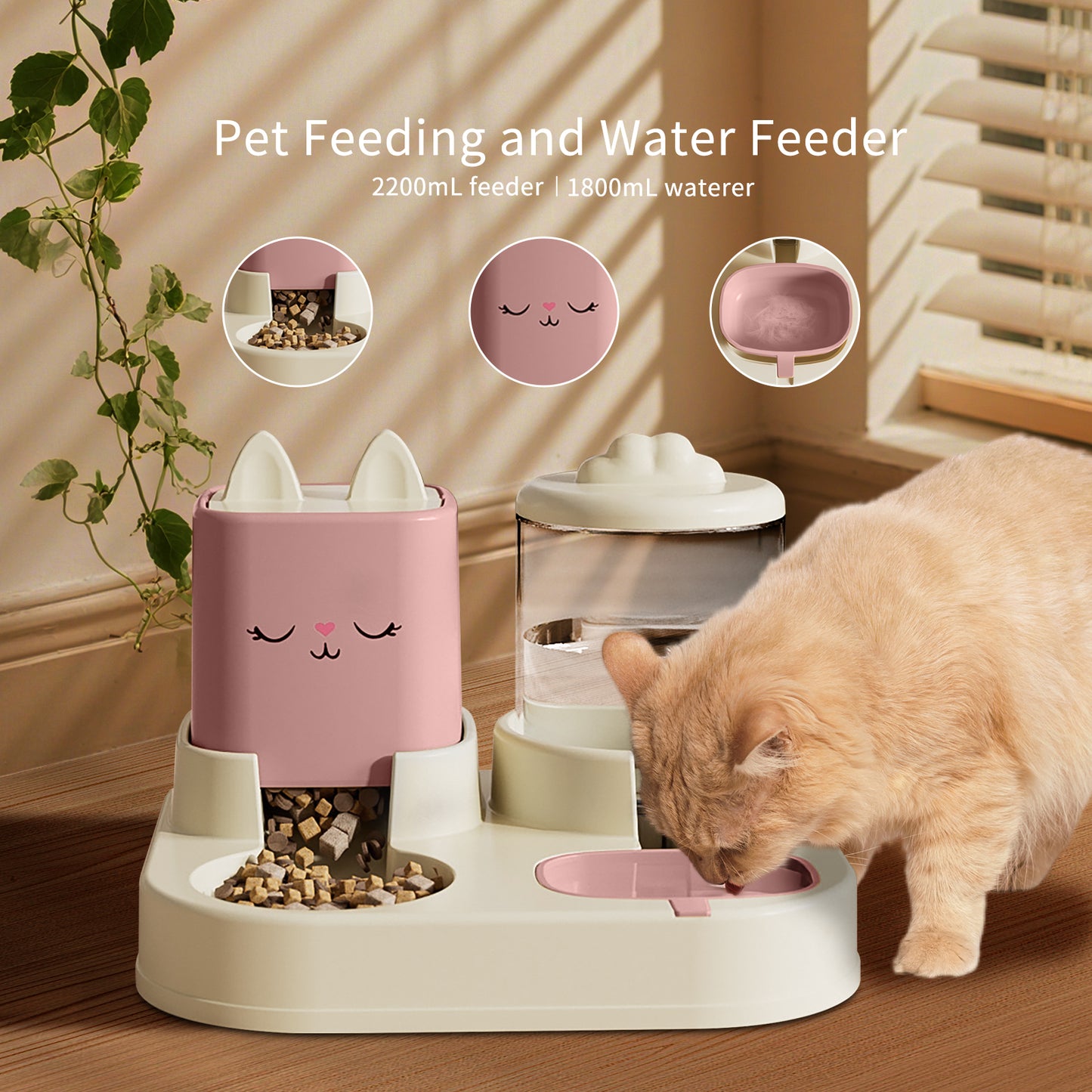 2-in-1 Automatic Pet Feeder & Water Dispenser