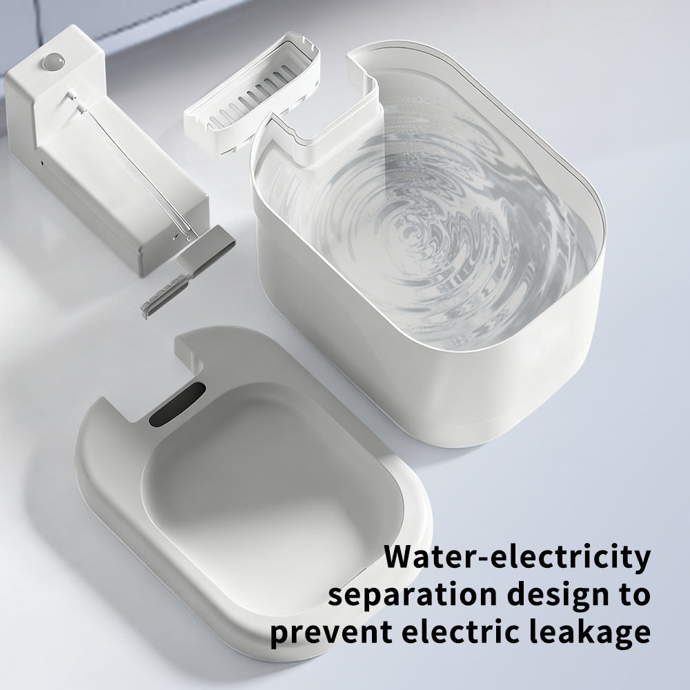Cordless Cat Water Fountain - 2L Quiet Operation, Smart Sensing, and Cordless Convenience.