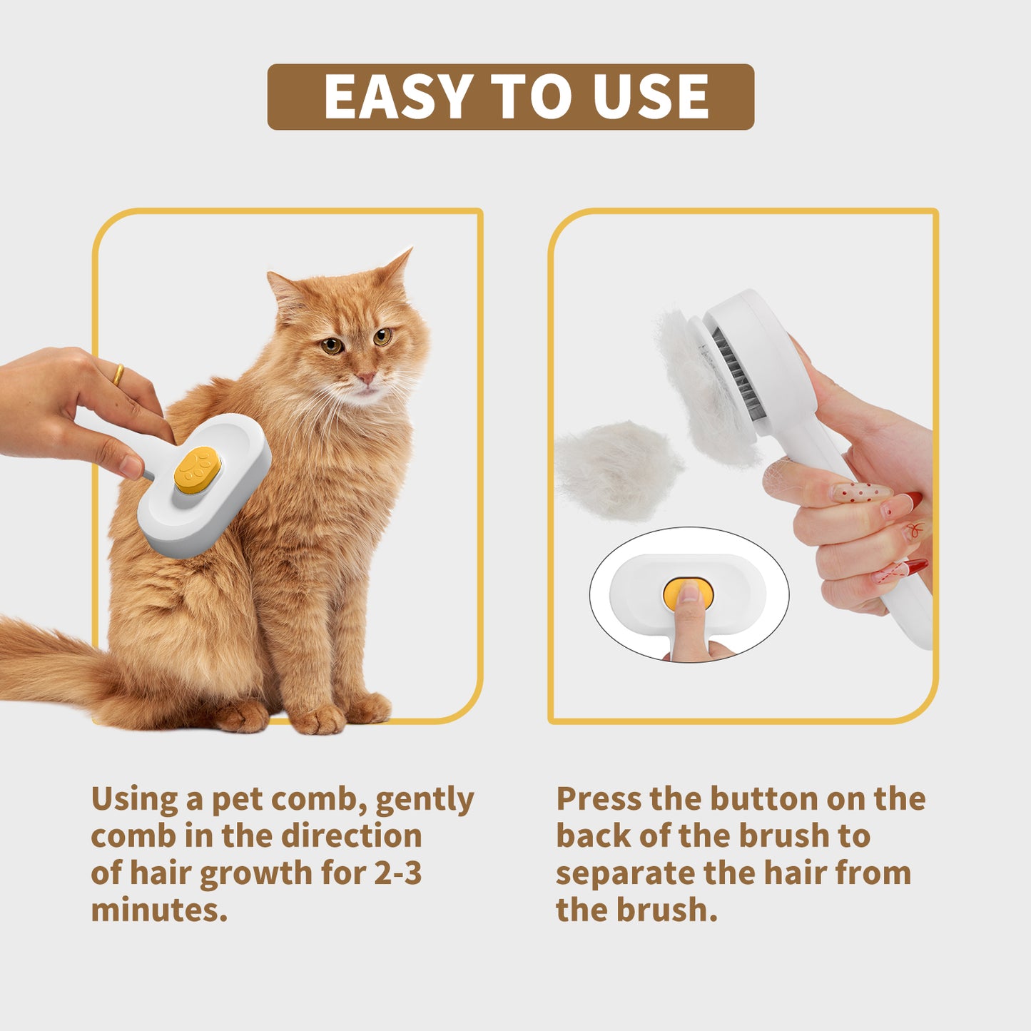 Pet Hair Comb for Cats & Dogs