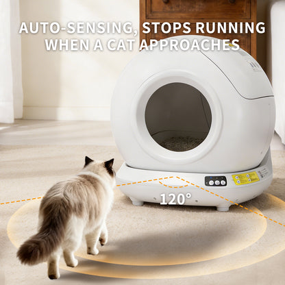 78L Large Self-Cleaning Cat Litter Box | Auto-Sensing, Gravity-Sensing, App Control