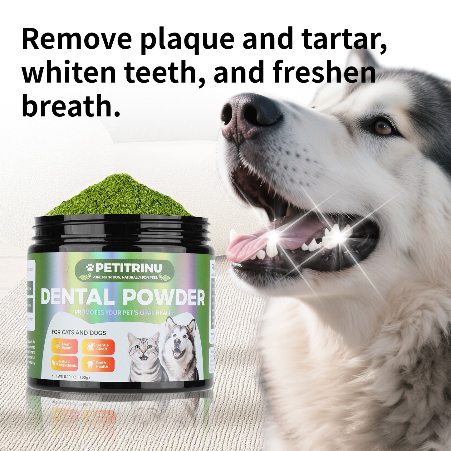 Fresh Breath Dental Powder for Dogs (5.29 OZ / 150G)
