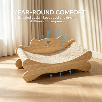 Cat-shaped Sisal Scratcher Lounge Chair