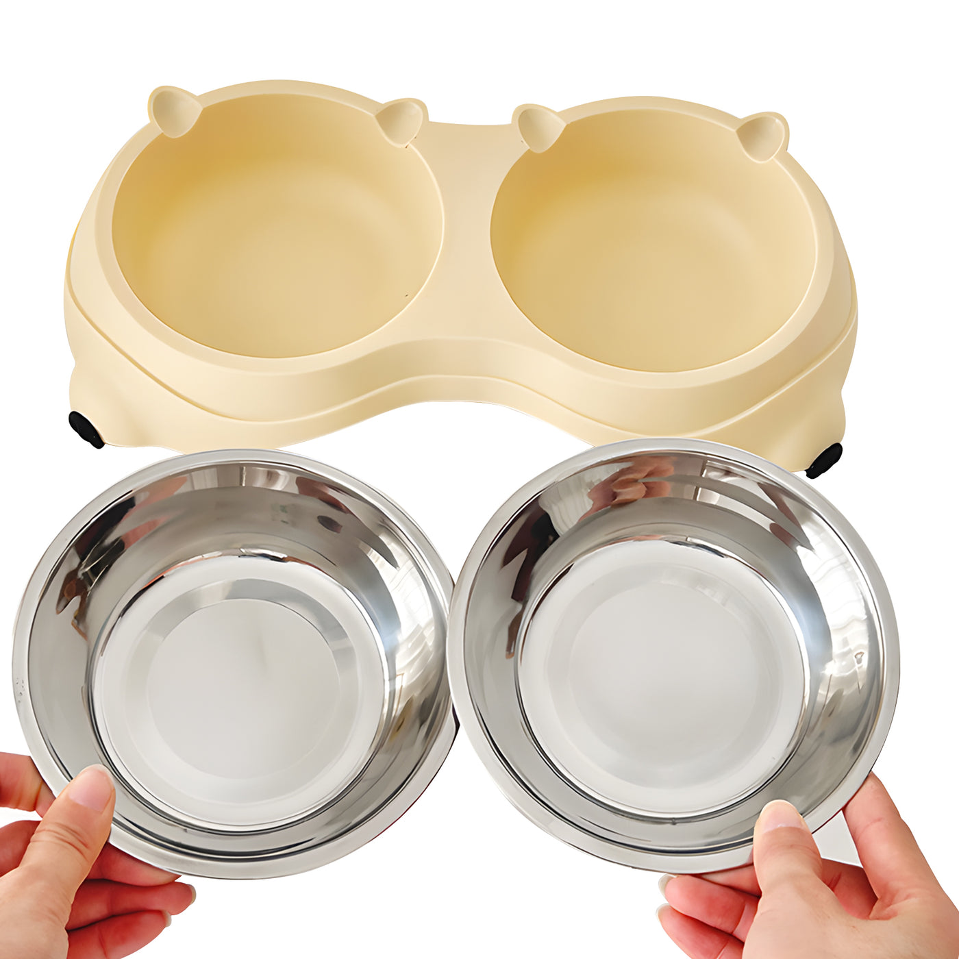 Macaron Stainless Steel Double Pet Bowl