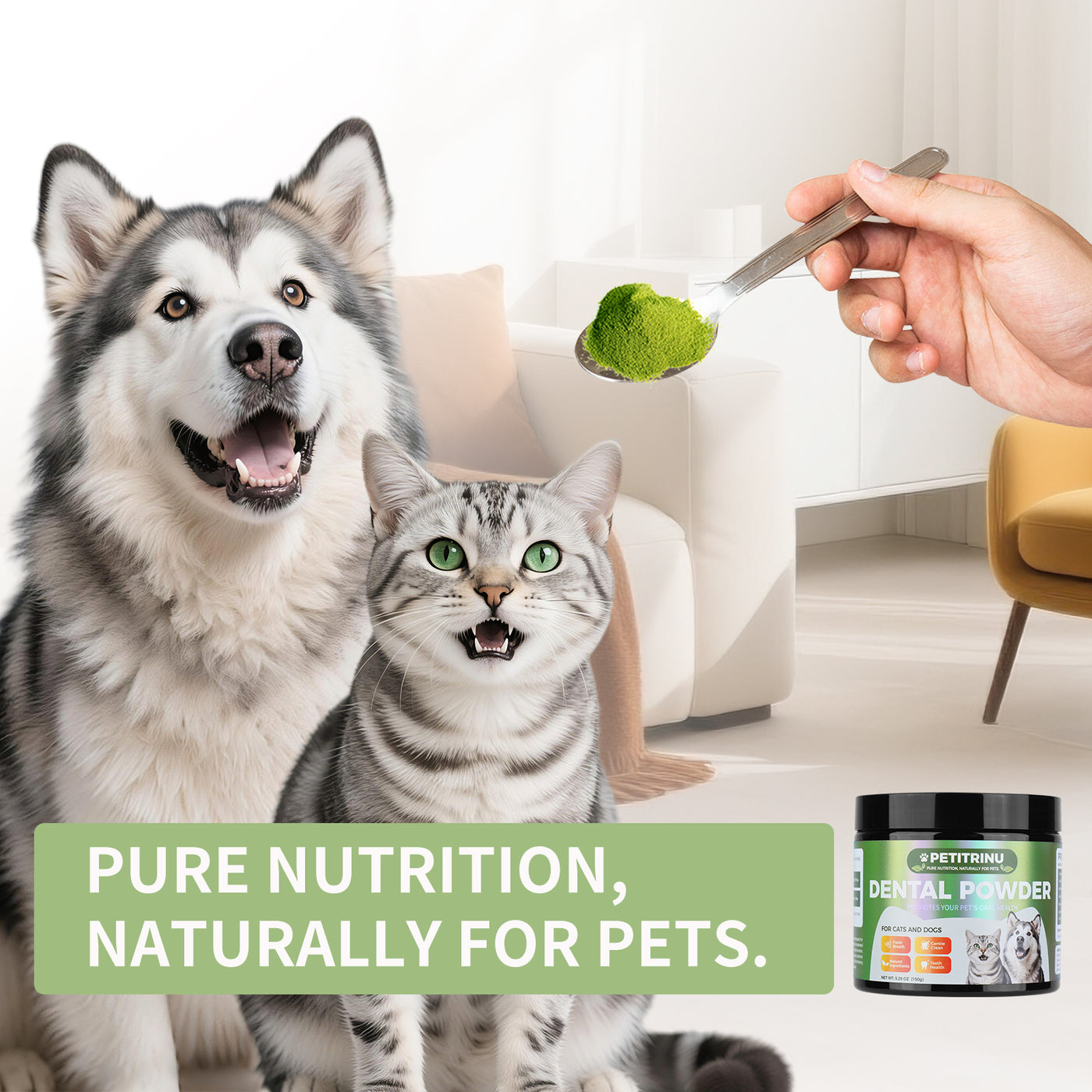 Fresh Breath Dental Powder for Dogs (5.29 OZ / 150G)