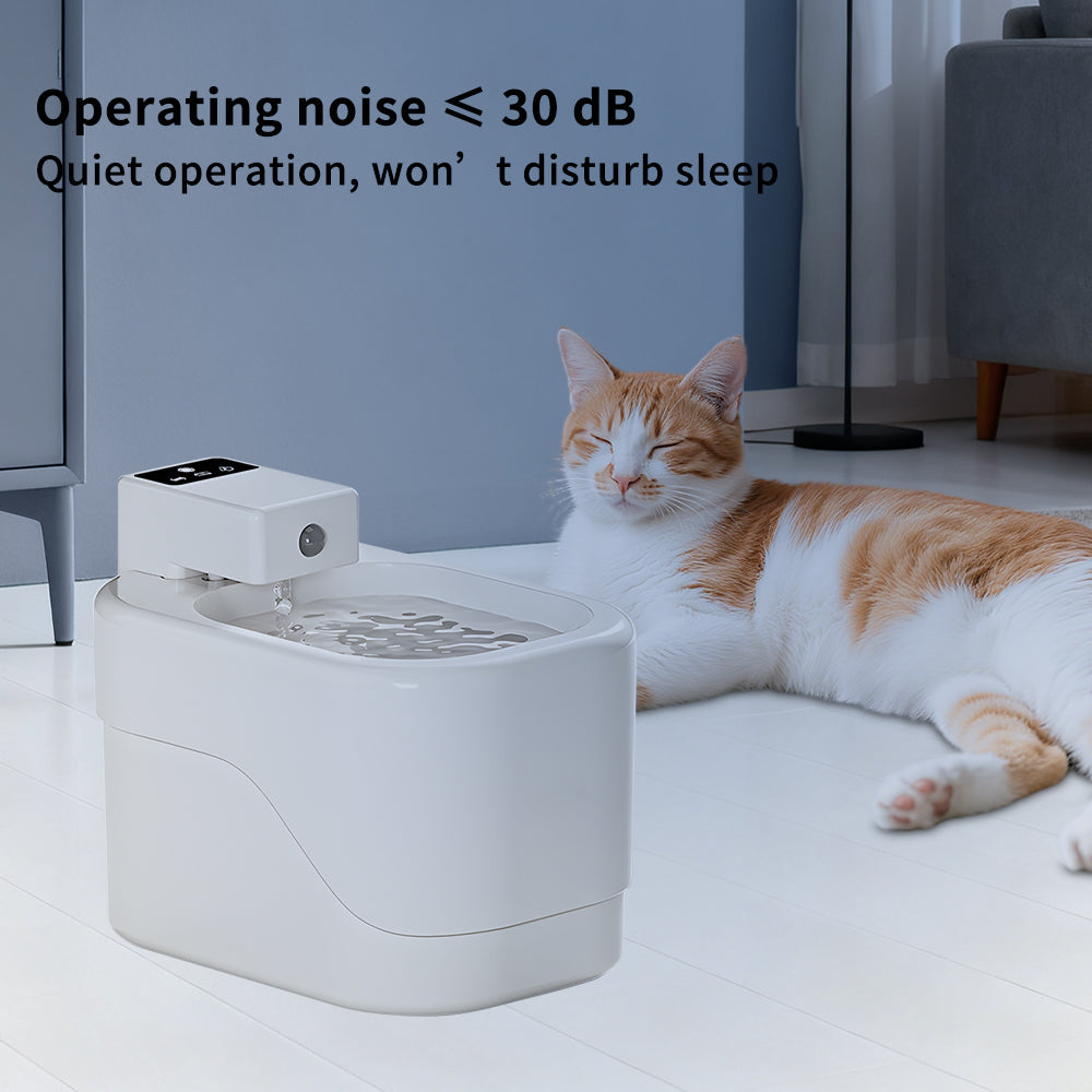 Cordless Cat Water Fountain - 2L Quiet Operation, Smart Sensing, and Cordless Convenience.