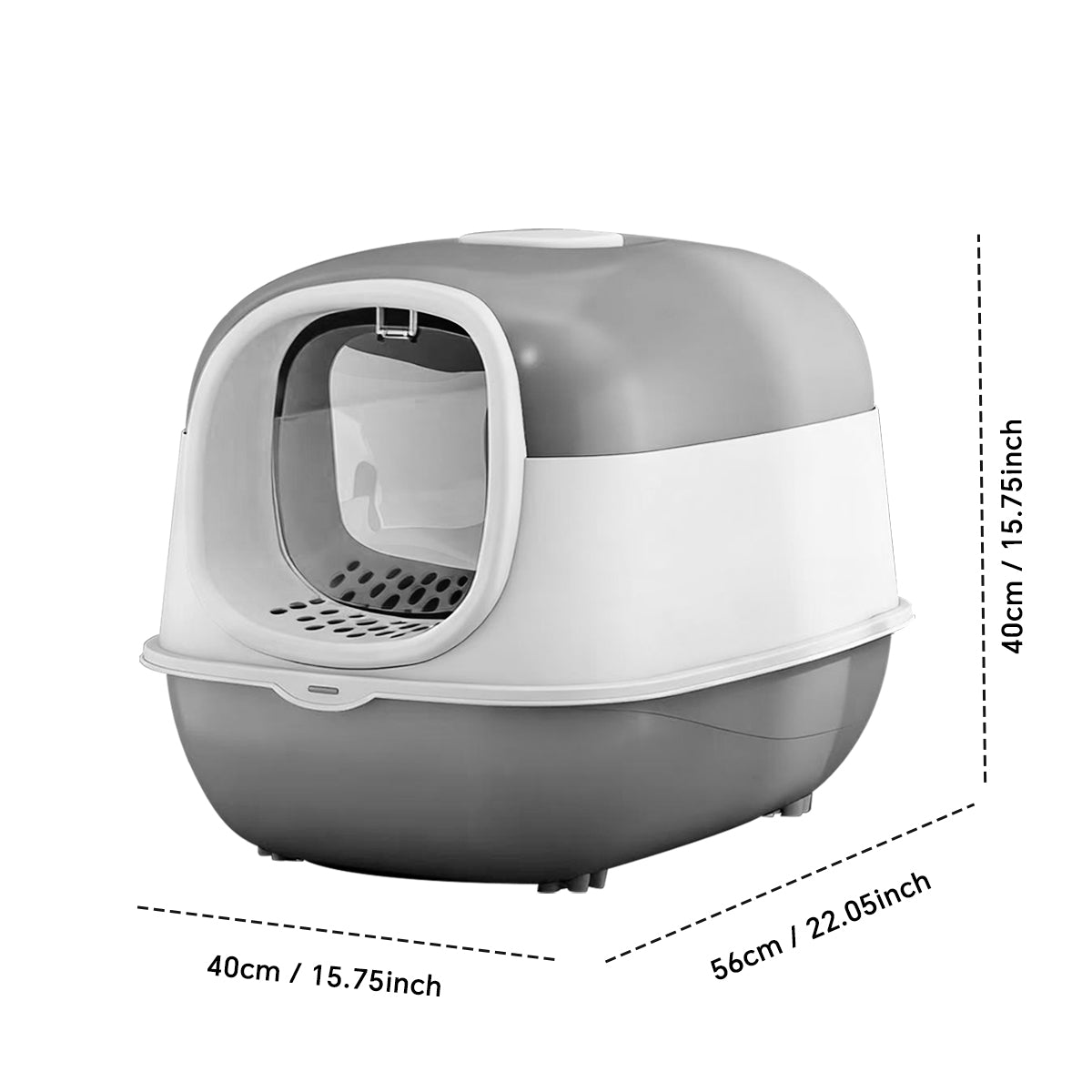Cat Litter Box for Large Cats with 180 Degree Flip Lid
