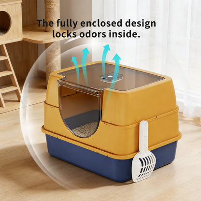 Fully Enclosed Cat Litter Box