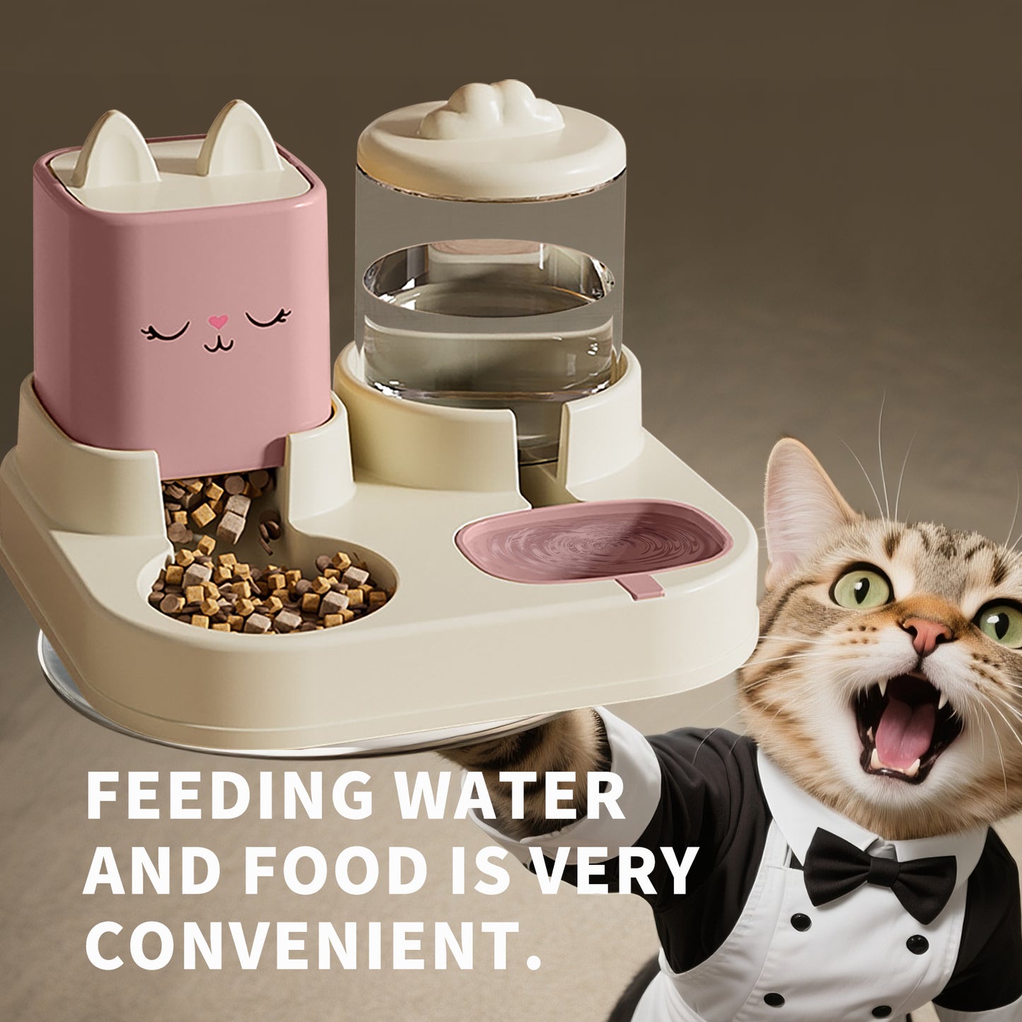 2-in-1 Automatic Pet Feeder & Water Dispenser