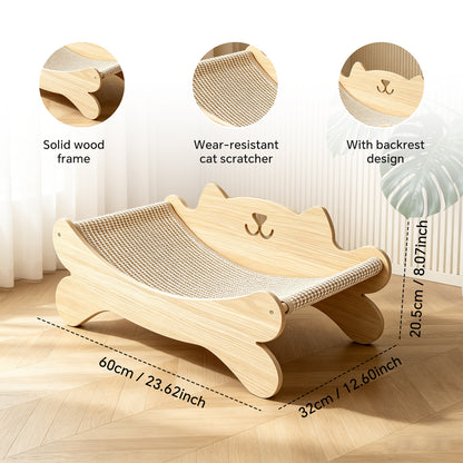 Cat-shaped Sisal Scratcher Lounge Chair