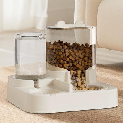Large 2-in-1 Transparent Pet Feeder & Water Dispenser