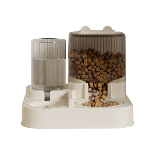 Large 2-in-1 Transparent Pet Feeder & Water Dispenser