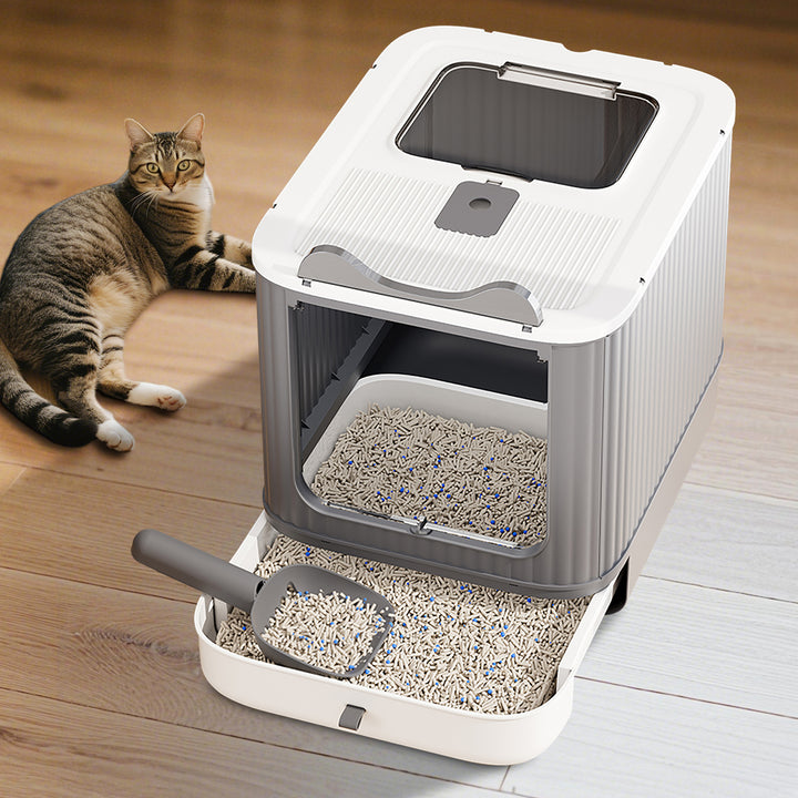 Foldable Drawer Cat Litter Box