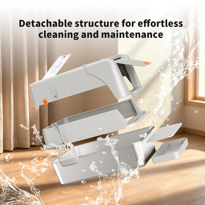 Enclosed Stainless Steel Cat Litter Box with Anti-Splash Step, Odor Control, Easy-Clean Design for All Cat Sizes