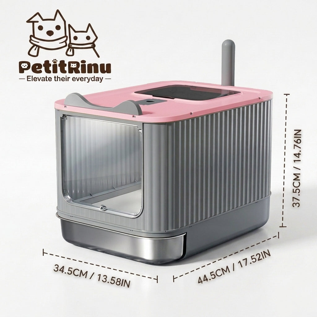 stainless Steel Foldable Drawer Cat Litter Box