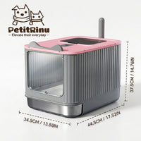 stainless Steel Foldable Drawer Cat Litter Box