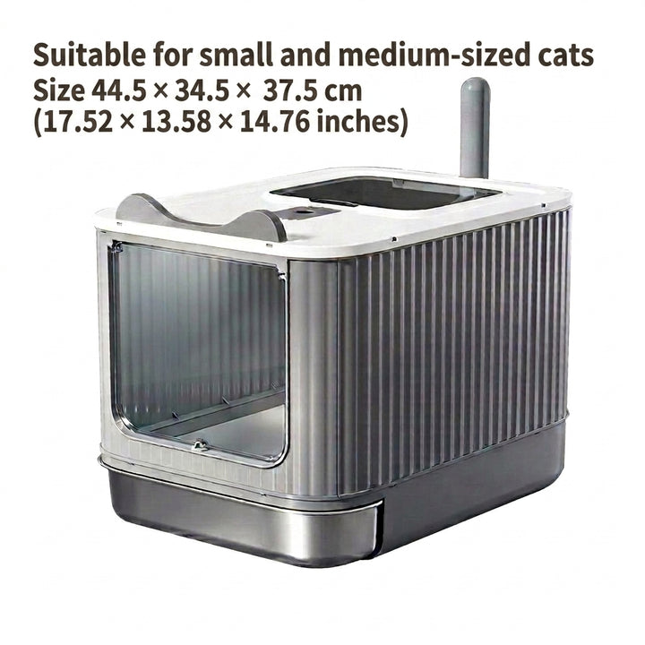 stainless Steel Foldable Drawer Cat Litter Box