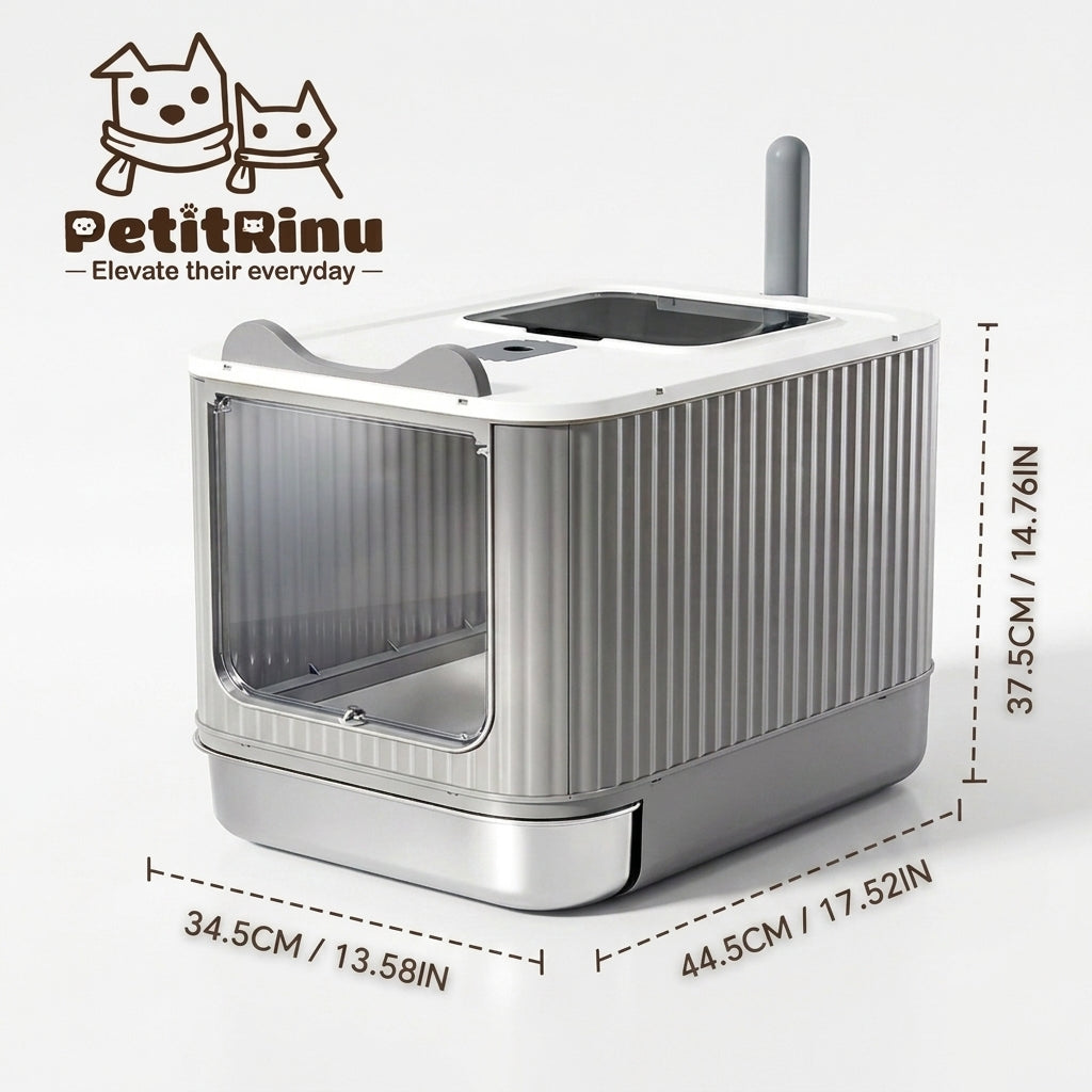 stainless Steel Foldable Drawer Cat Litter Box