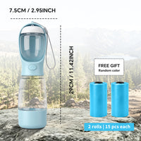 3-in-1 Dog Portable Water & Food Bottle, Outdoor Travel Pet Drinking Cup
