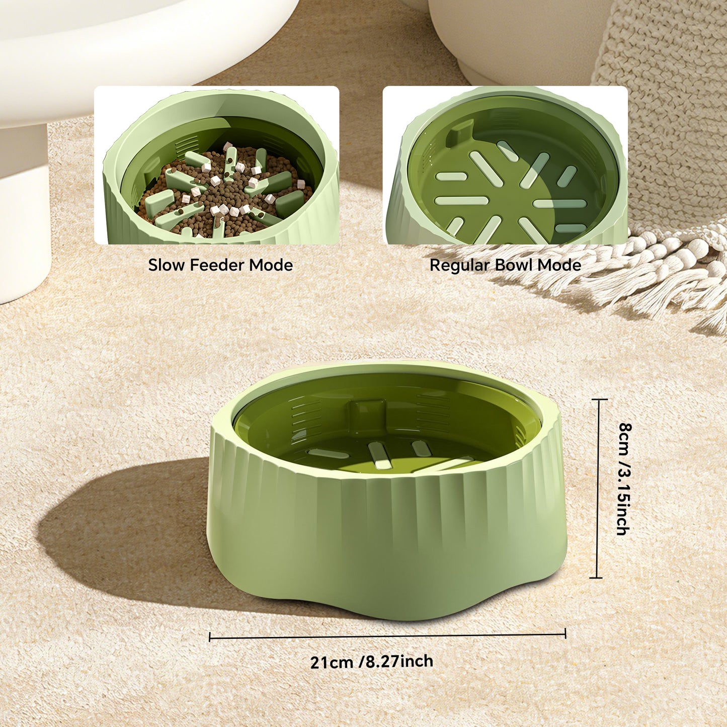 2-in-1 Slow Feeder Bowl