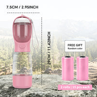 3-in-1 Dog Portable Water & Food Bottle, Outdoor Travel Pet Drinking Cup